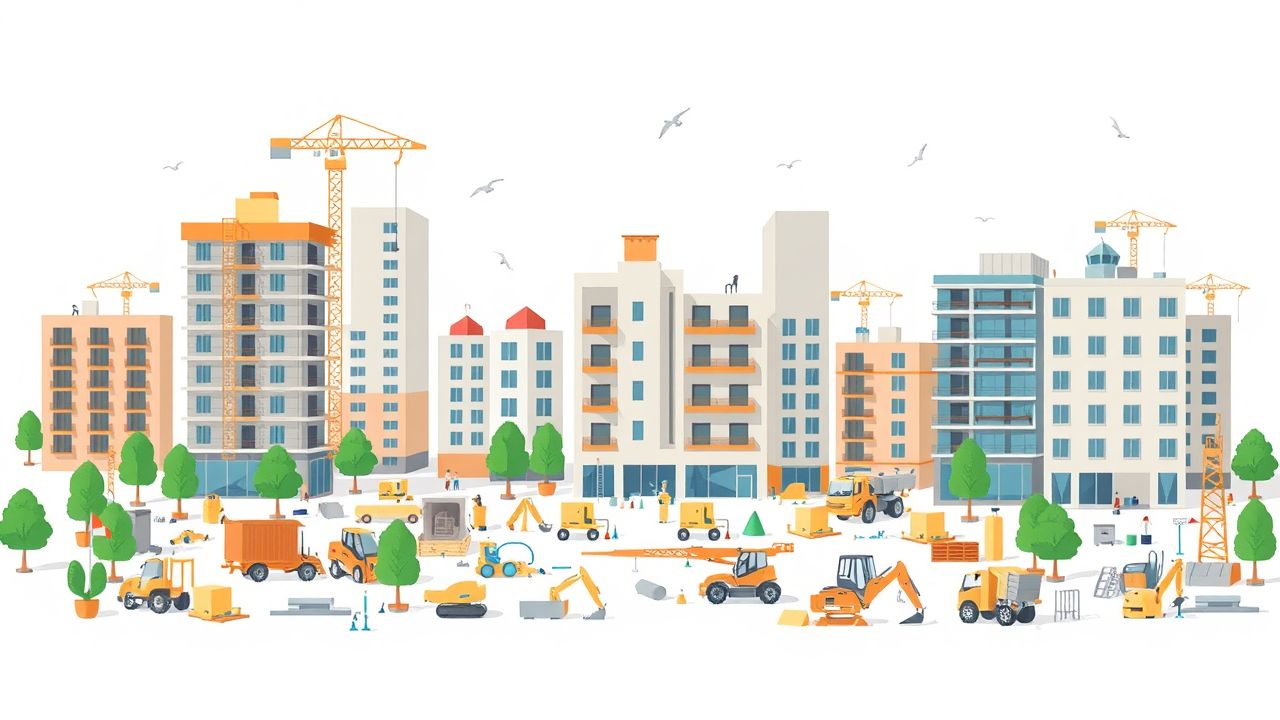 Renovatie van stadsgebouwen met nadruk op projectmanagement.